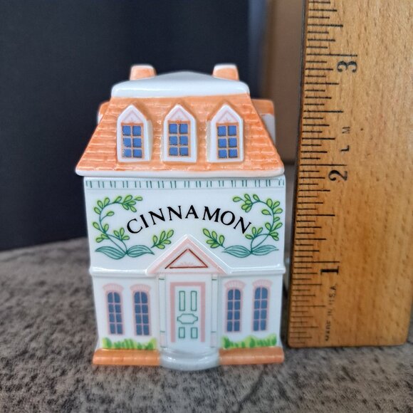 Vintage Cinnamon Lenox Spice Village Jar House W/Lid Fine Porcelain 1989 - Picture 11 of 12